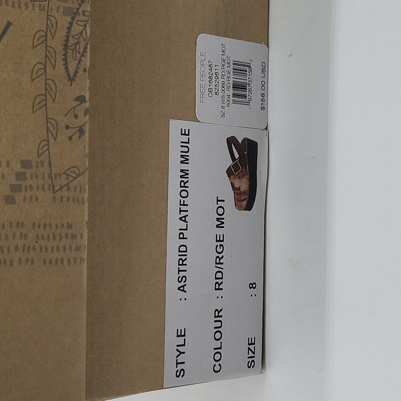 148- Free People Astrid Platform Mule Clogs Size 8 NWT – Multicolor Textured - Picture 9 of 13